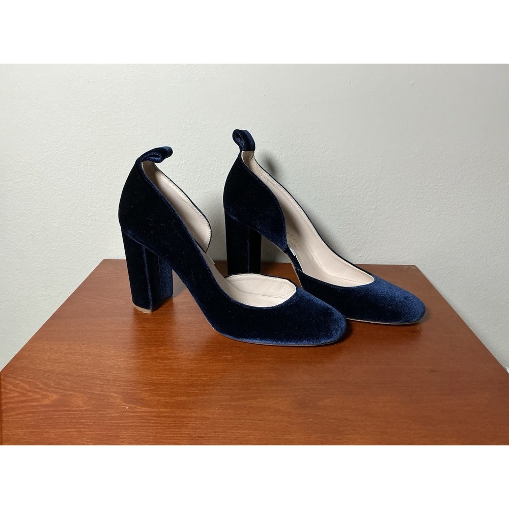 Harriet Wilde Hetty Mid Midnight Velvet Wedding shoes Size 6.5 US NEW‎